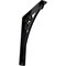 Ekena Millwork Crawley Wrought Iron Bracket, (Single center brace), Powder Coated Black 1 1/2"W x 7 1/2"D x 10"H BKTM01X07X10SCR - alternate 1